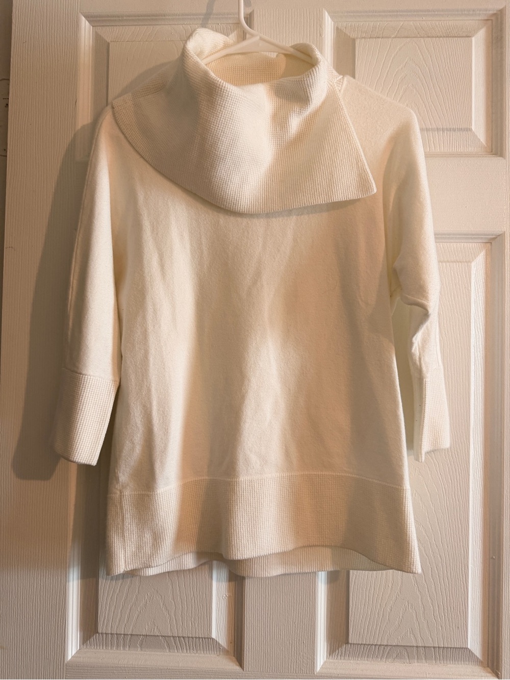 Joseph Ribkoff Cream Funnel Collar Knit Sweater